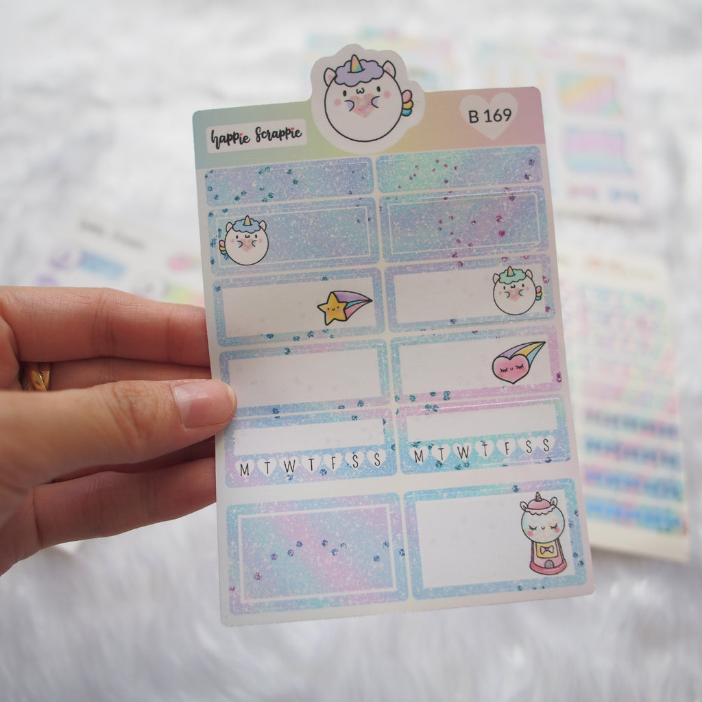 Planner Stickers : Magical Wishes - Half Boxes (B169)