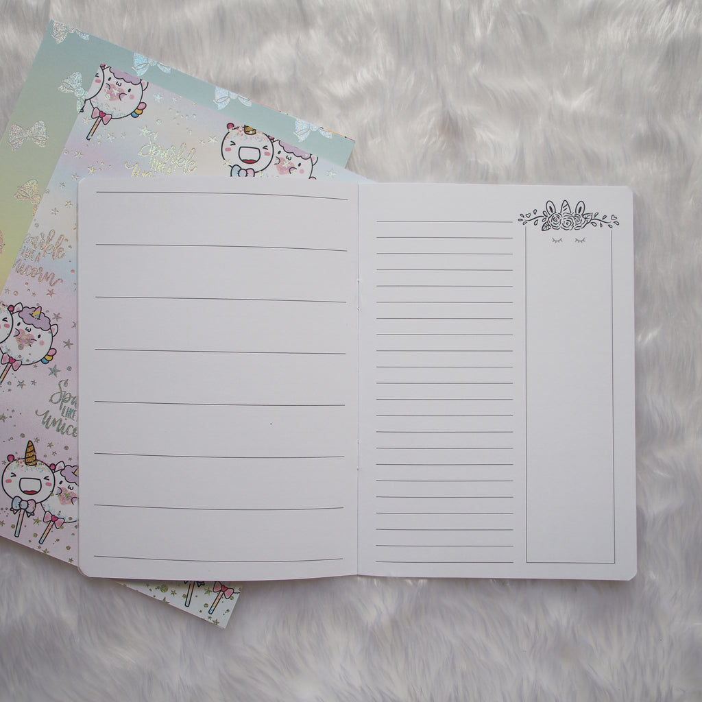 Travel Notebook (All Sizes) - Magical Wishes (Unicorn) // Collabs with Annie Plans Printables