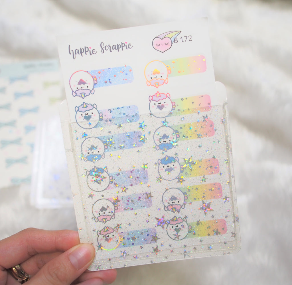 Stickie Pockets : Holo Glitter Star (Set of 2)