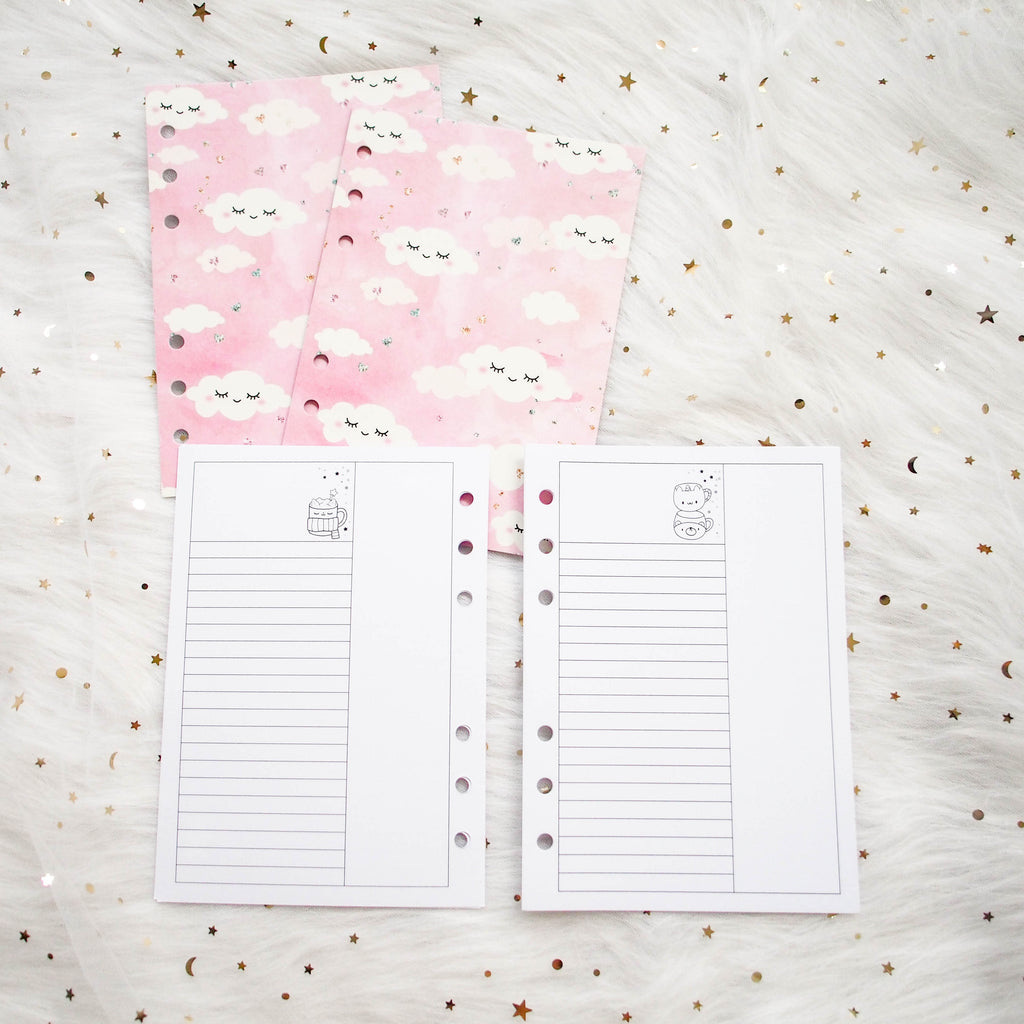 Disc / Rings Planner Inserts - Hug In A Mug // List (Annie Plans Collab)