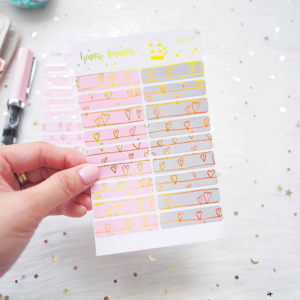 Planner Stickers : You Are Just My Type - Foiled Deco Header (B231)