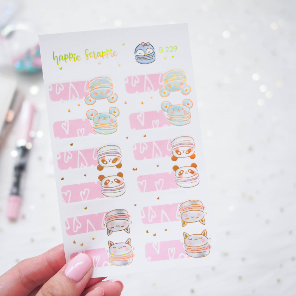 Planner Stickers : You Are Just My Type - Foiled Macaron Tabs (B229)