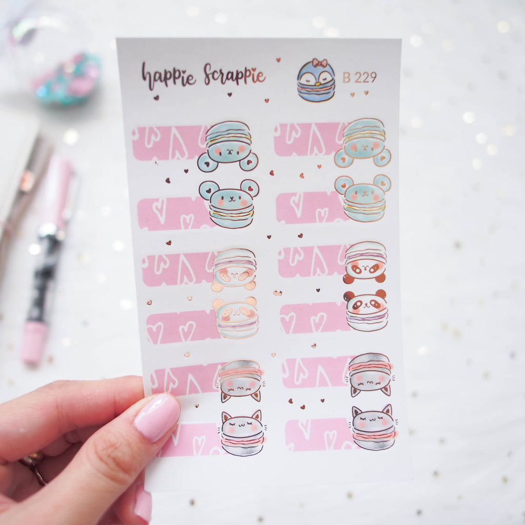 Planner Stickers : You Are Just My Type - Foiled Macaron Tabs (B229)