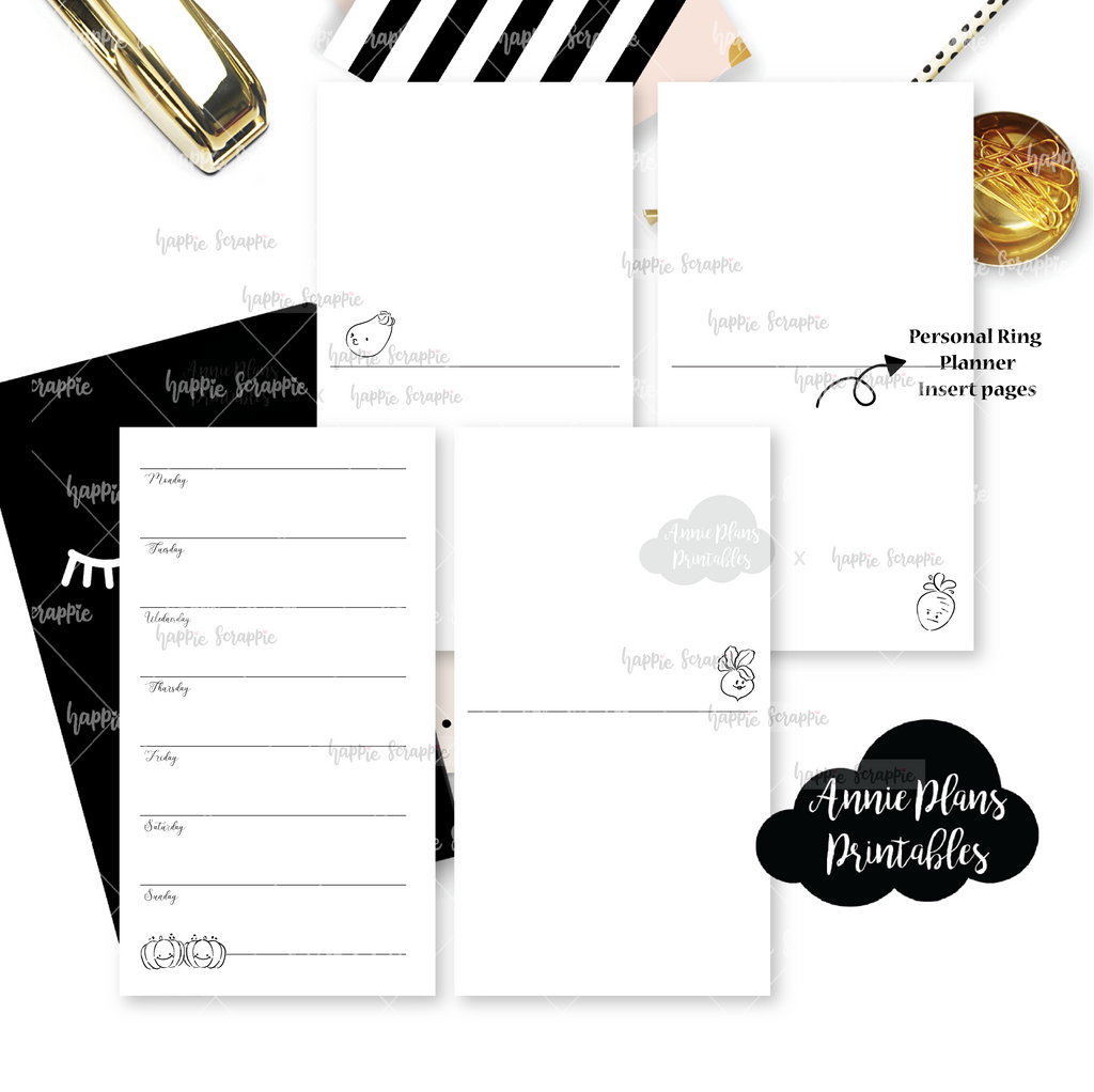Rings Planner Inserts - Farmers Market // Weekly // Collabs with Annie Plans Printables
