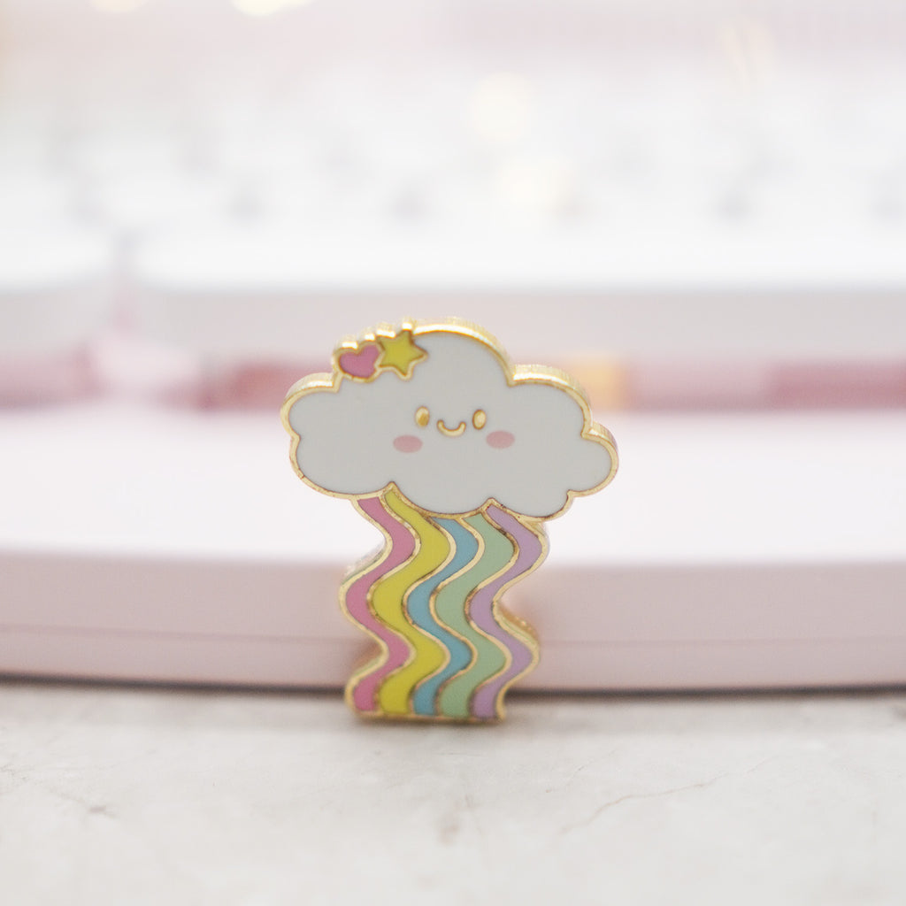 Dangling Charm :  Smiley Rainbow Cloud