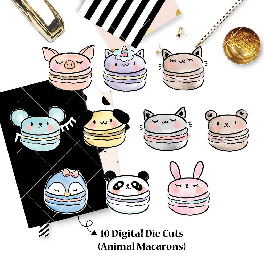 DIGITAL DOWNLOAD! - No Physical Product : You Are Just My Type Themed/ Animal Macarons