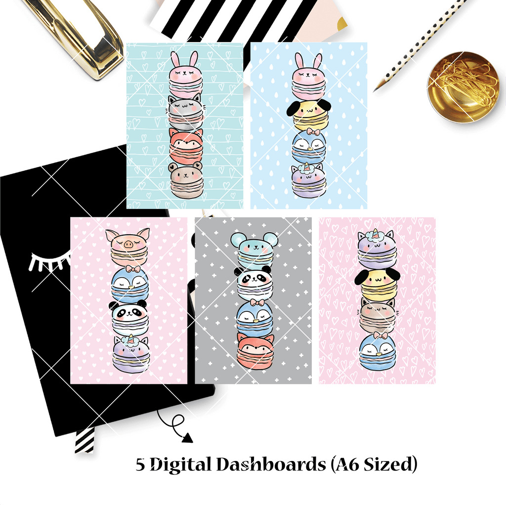 DIGITAL DOWNLOAD! - No Physical Product : You Are Just My Type Themed/  Dashboard Macarons (A6 sized)