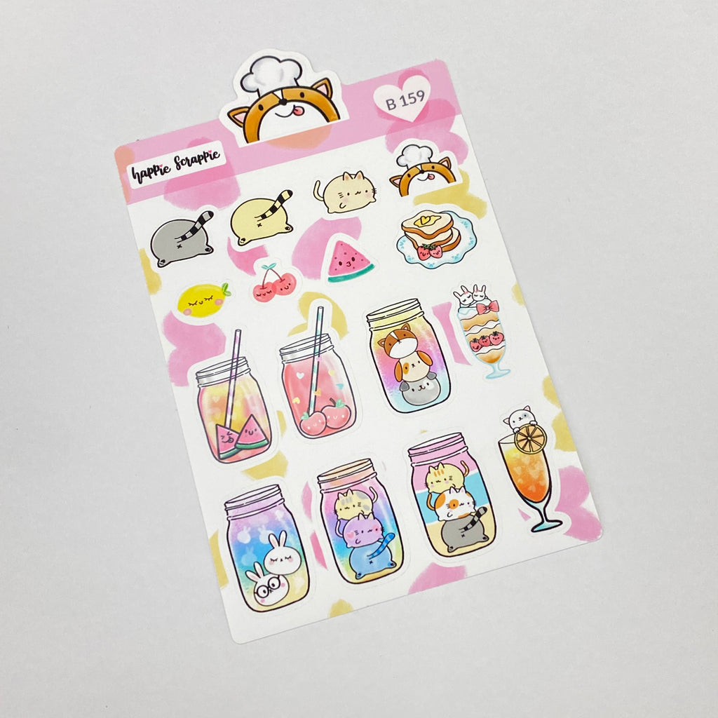 Planner Stickers :  Summer Fun Elements (B159)