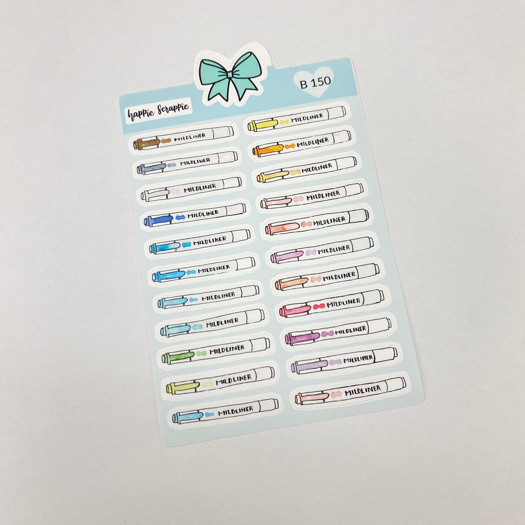 Planner Stickers :  Mildliner (B150)