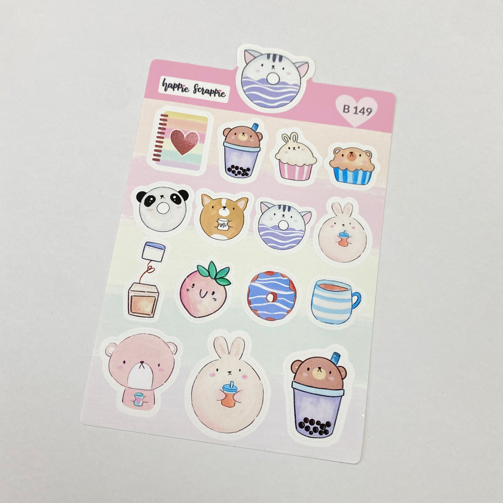 Planner Stickers :  Tea Time Elements (B149)