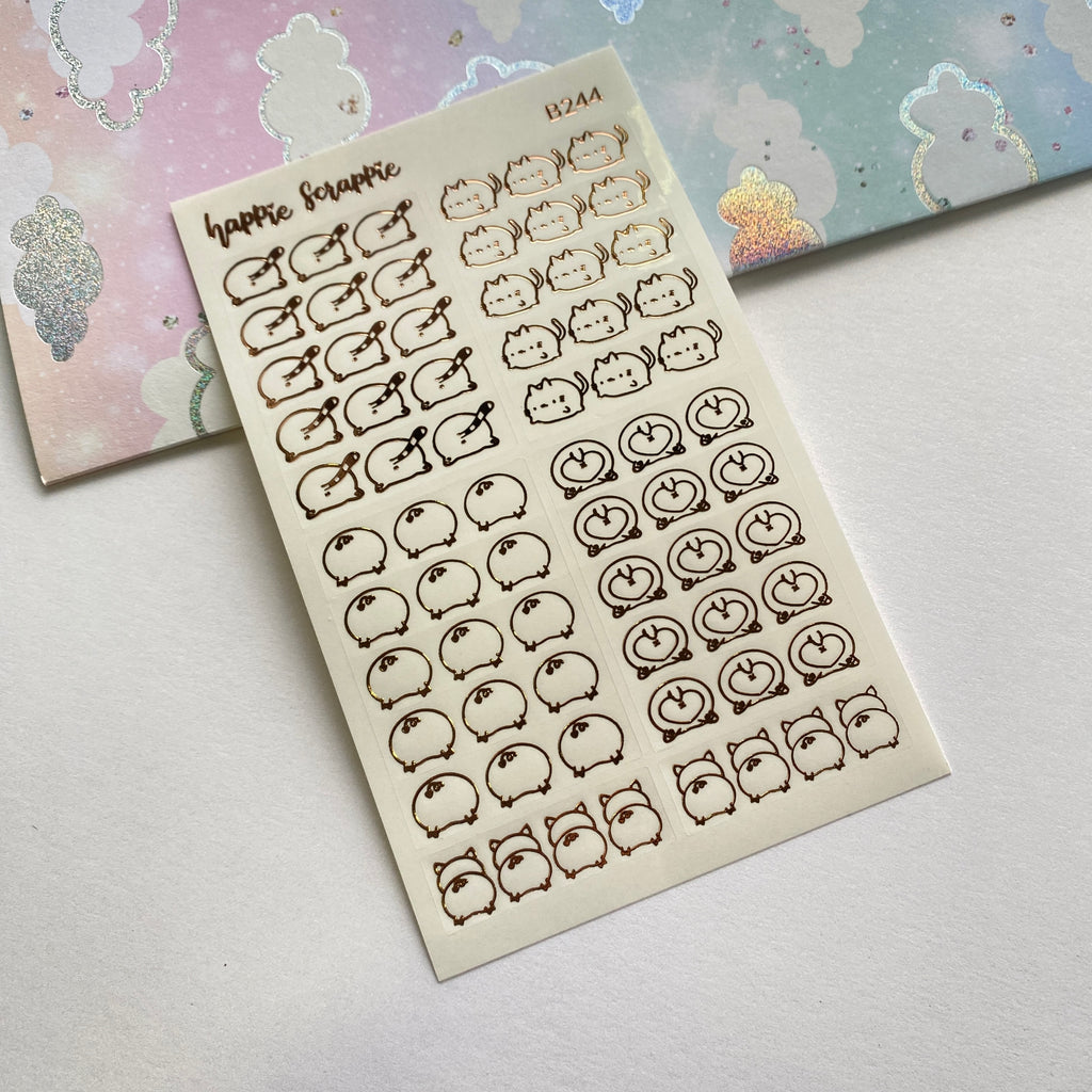 Foiled Stickers : Sparkly Booties Clear Sticker - Header (B244)