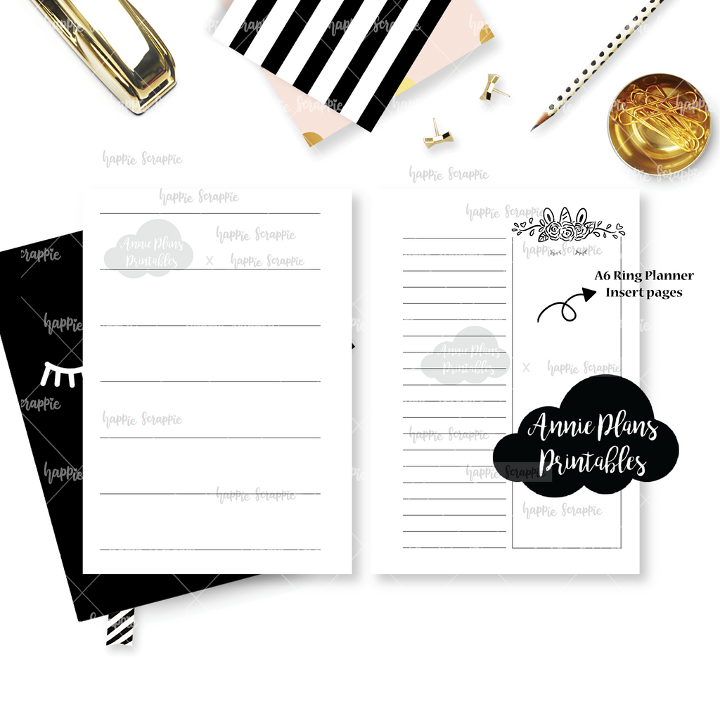 Rings Planner Inserts - Magical Wishes (Unicorn) // Weekly // Collabs with Annie Plans Printables