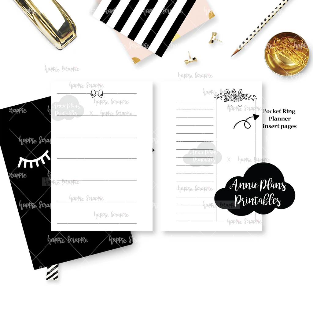 Rings Planner Inserts - Magical Wishes (Unicorn) // Weekly // Collabs with Annie Plans Printables