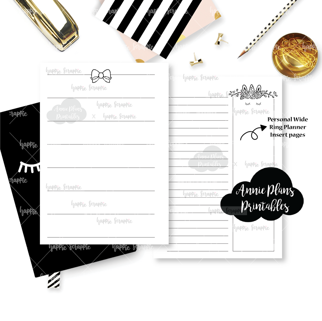 Rings Planner Inserts - Magical Wishes (Unicorn) // Weekly // Collabs with Annie Plans Printables