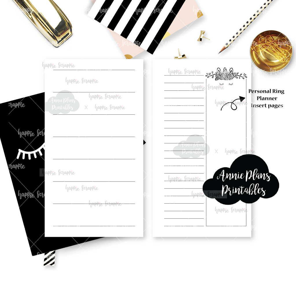 Rings Planner Inserts - Magical Wishes (Unicorn) // Weekly // Collabs with Annie Plans Printables