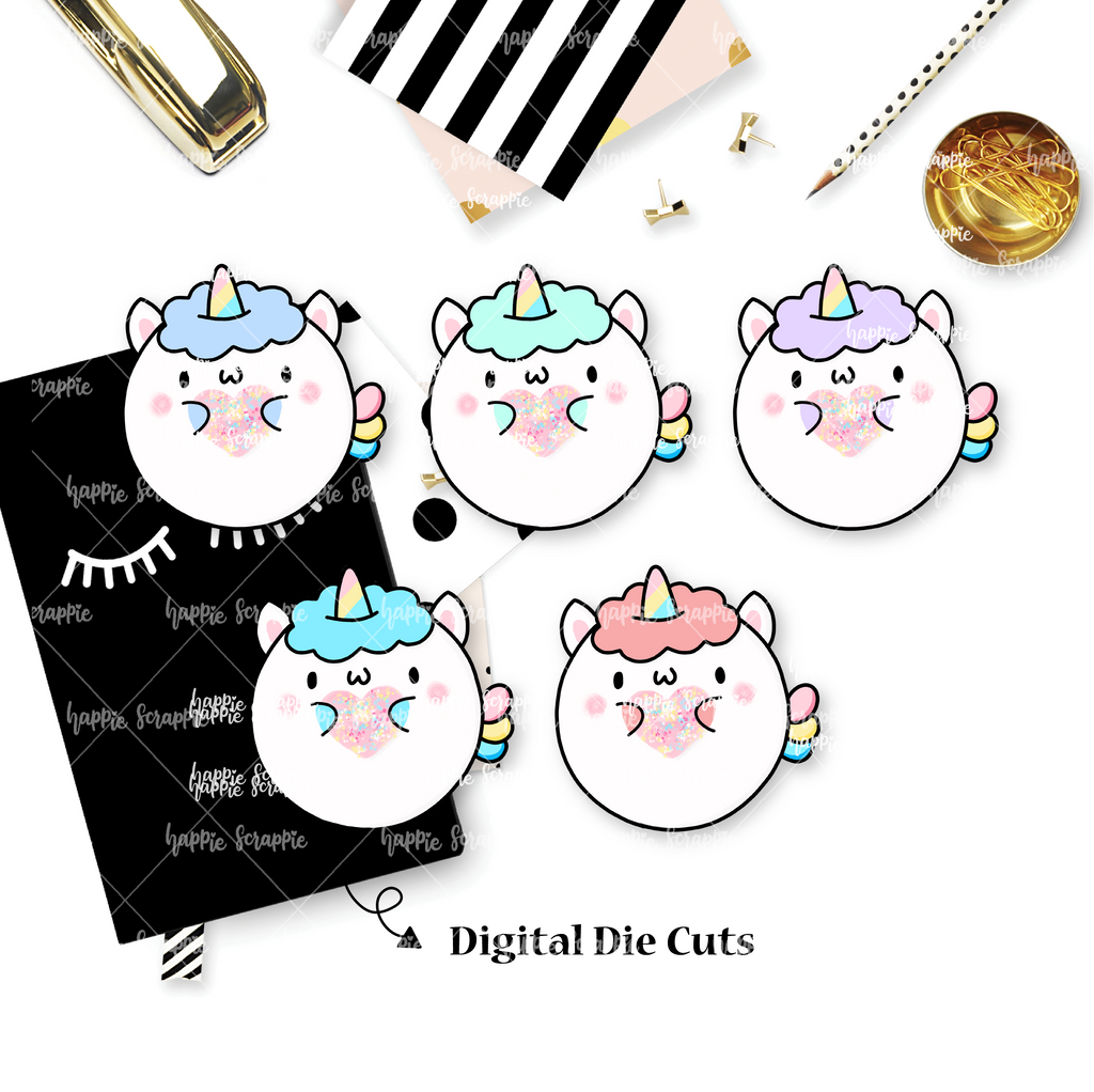 DIGITAL DOWNLOAD! - No Physical Product : Chubby Unicorn